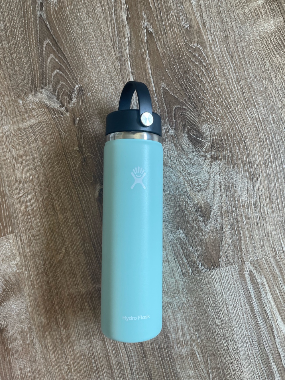 Hydro Flask Water Bottle - Seafoam Body with Navy Cap
